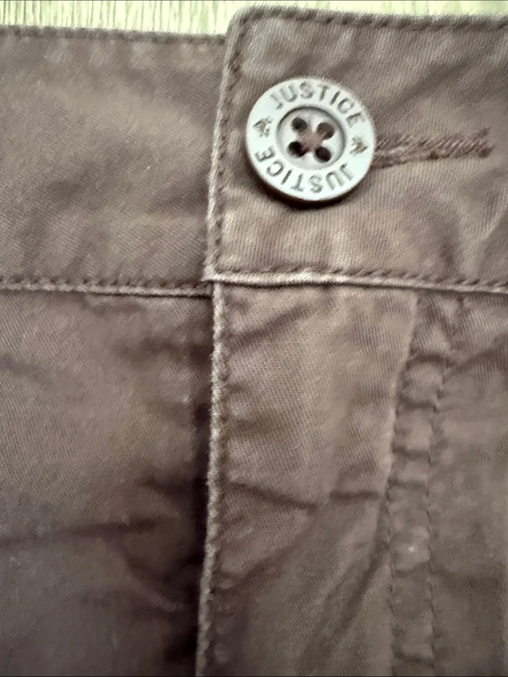Justice Brown Cargo Pocket Skirt